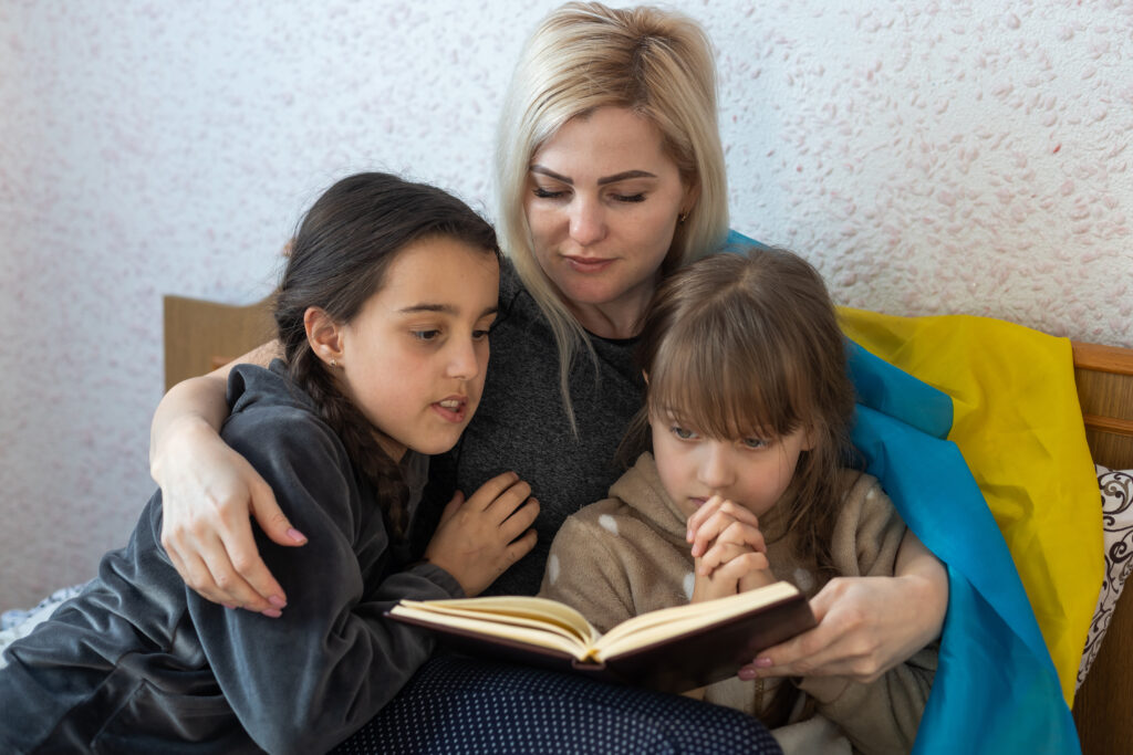 Ukraińskie dzieci uczące się w domu